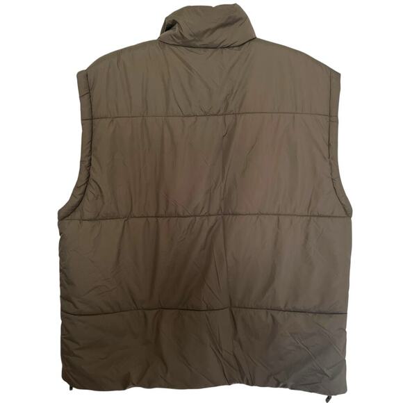Women’s Boxy Zip Up Puffer Vest Olive Size XL - Picture 2 of 8